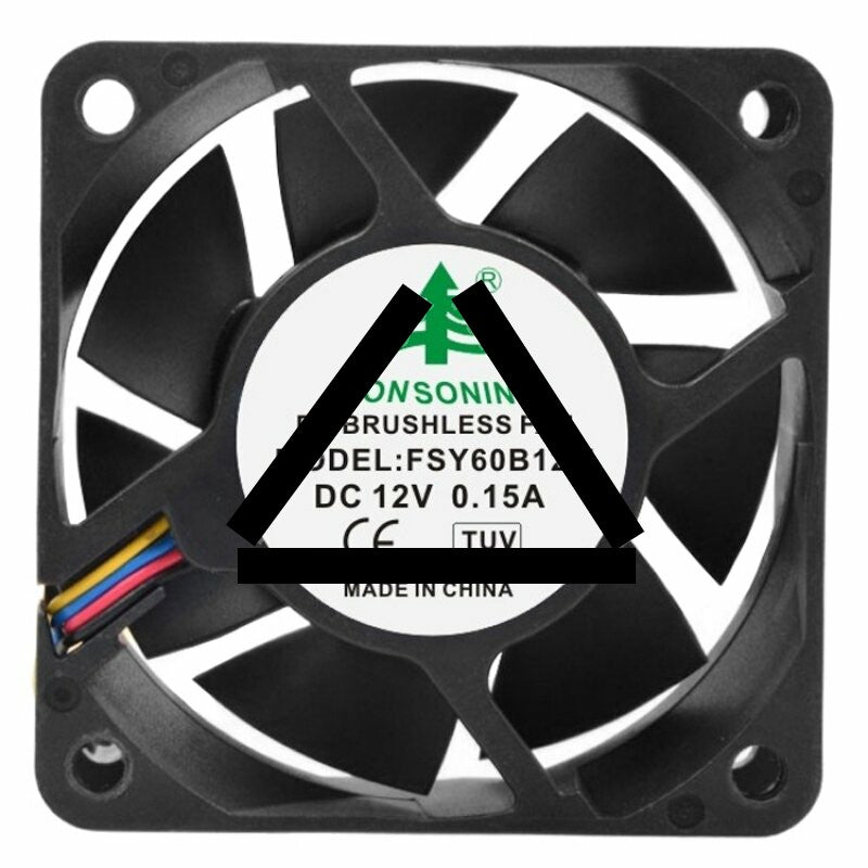 FONSONING FSY60B12M DC 12V 0.15A 2 Wires / 3 Wires / 4 Wires Brushless Axial Cooling Fan