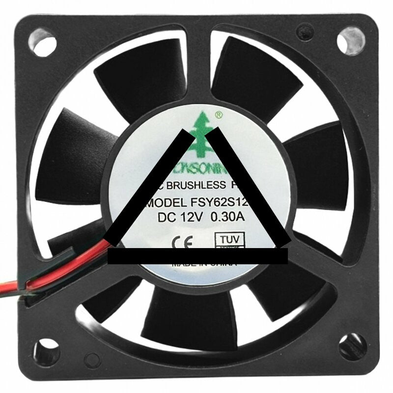 FONSONING FSY62S12H 12V 0.30A 2 Wires Axial Cooling Fan