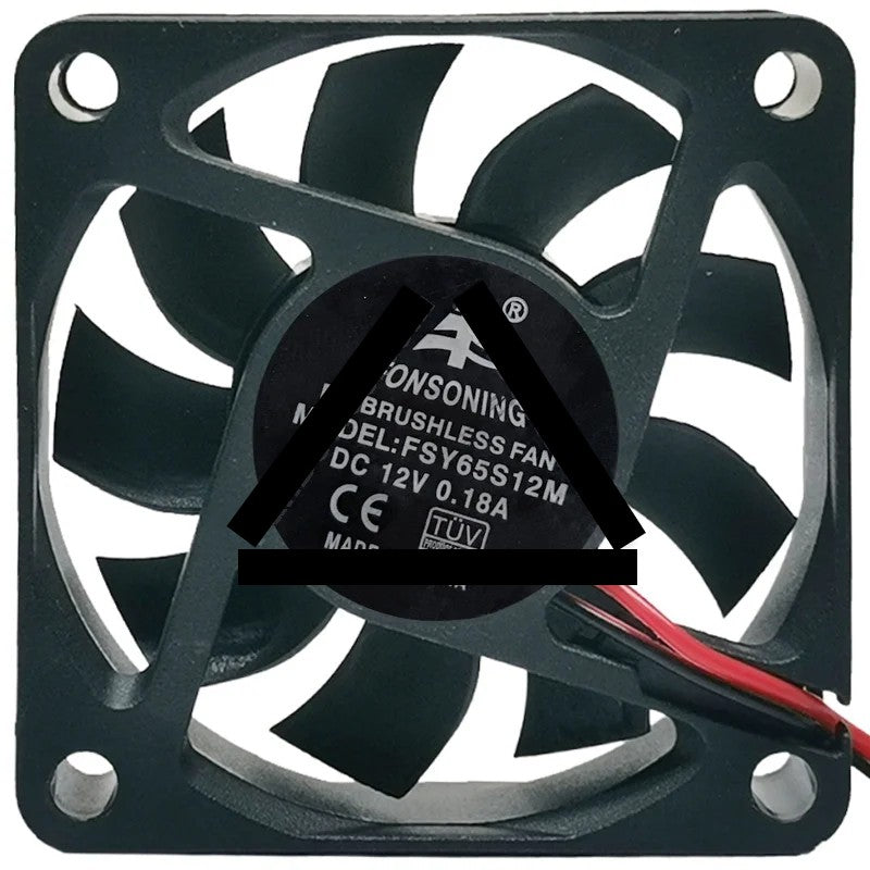 FONSONING FSY65S12M 12V 0.18A DC Brushless 2 Wires Axial Cooling Fan