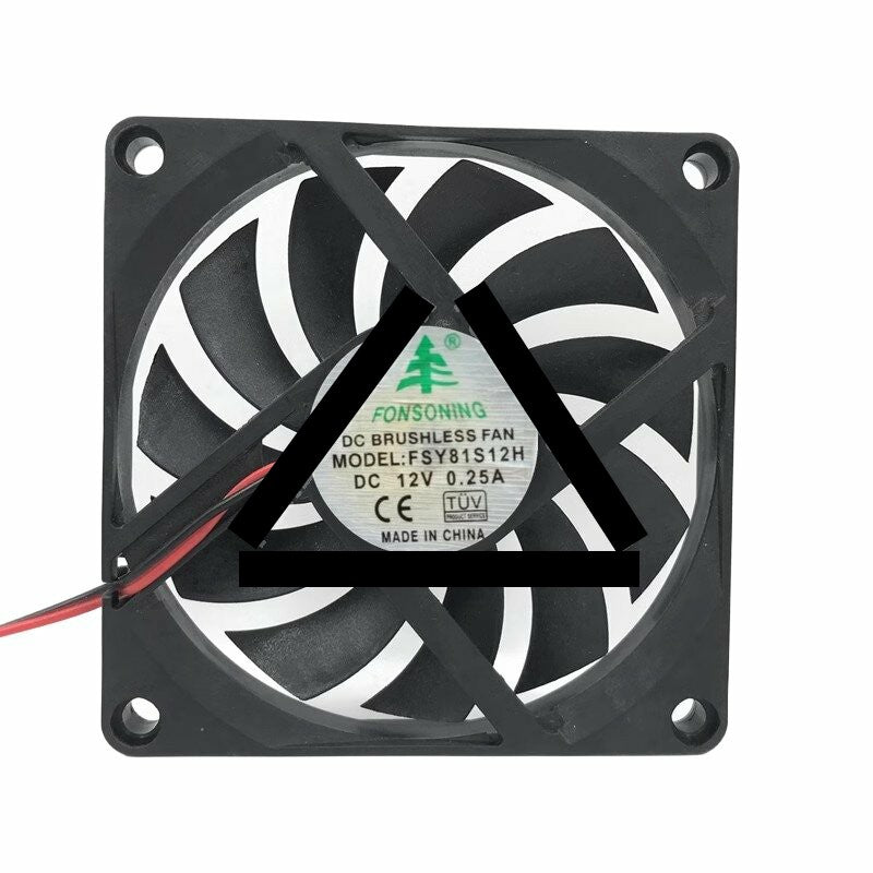 FONSONING FSY81S12H DC 12V 0.25A 8010 Axial Brushless Cooling Fan