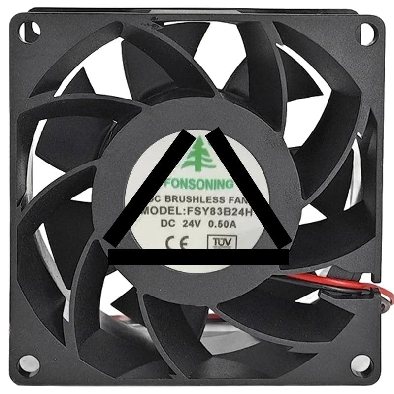 FONSONING FSY83B24H 24V 0.50A DC Brushless 2 Wires Axial Cooling Fan