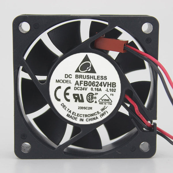 For Delta AFB0624VHB DC24V 0.16A 6CM / cm Double ball inverter cooling fan