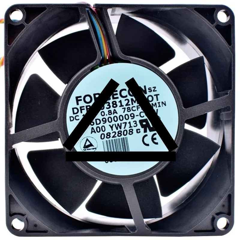 FORCECON DFB803812MDOT 12V 0.8A 4 Wires 78CFM Axial Cooling Fan