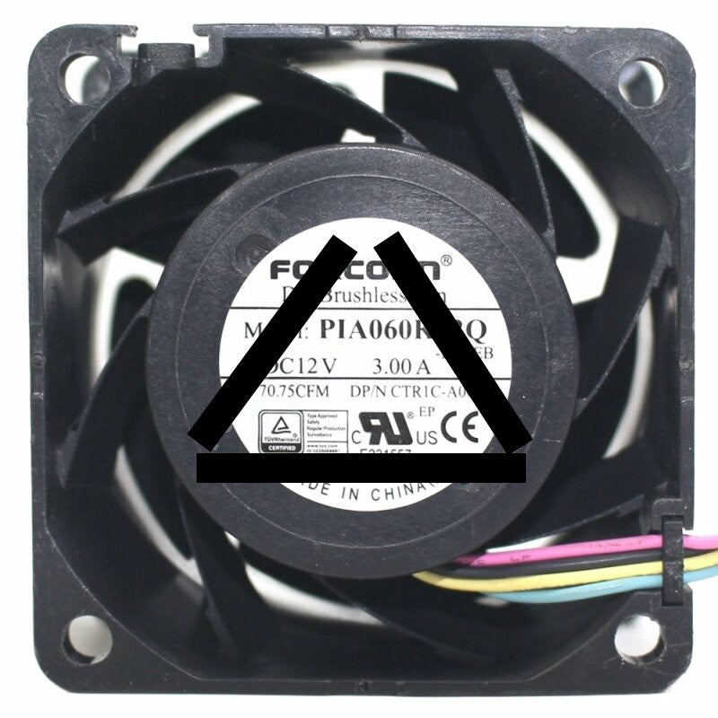 Foxconn PIA060K12Q DC 12V 3.00A Brushless 70.75CFM Axial Cooling Fan