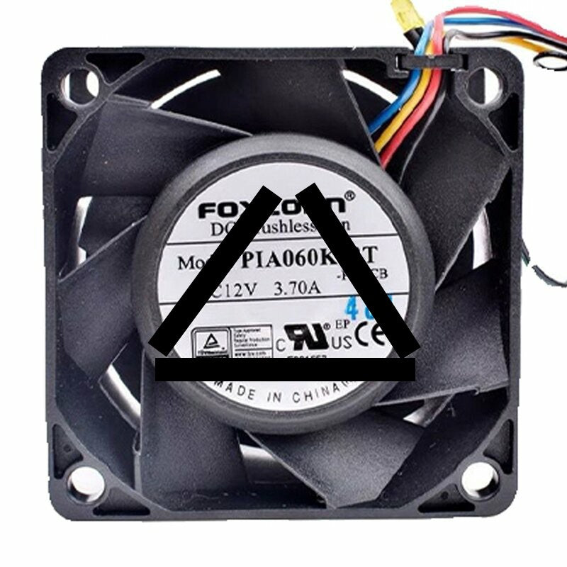 Foxconn PIA060K12T DC 12V 3.70A 6038 Brushless Axial Cooling Fan