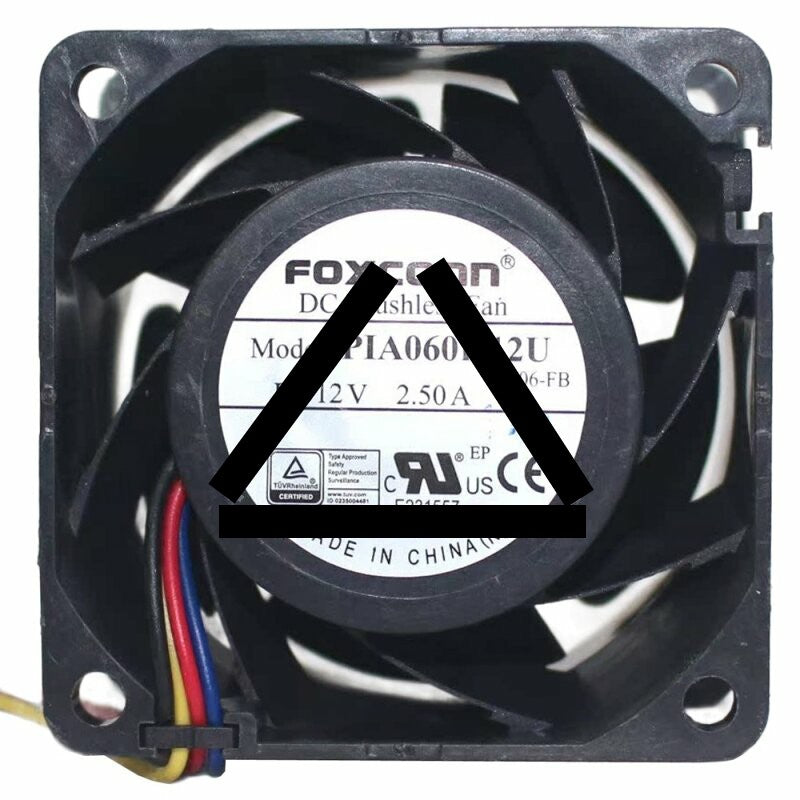 Foxconn PIA060K12U DC 12V 2.50A 4 Wires Brushless Axial Cooling Fan