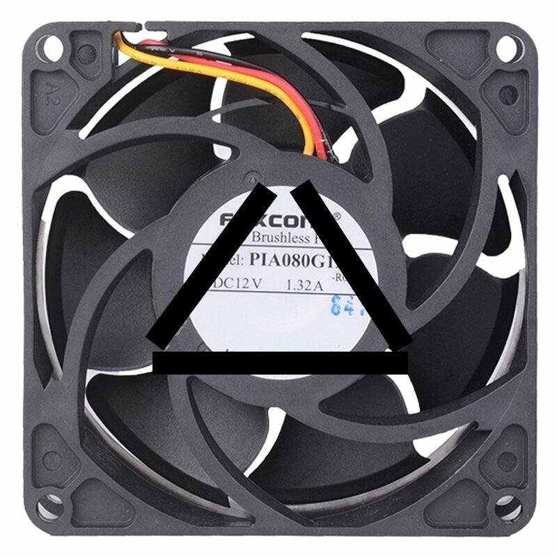 Foxconn PIA080G12H 12V 1.32A 3 Wires DC Brushless Axial Cooling Fan