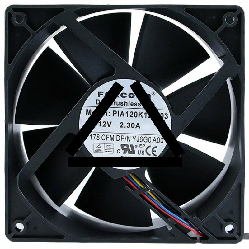 Foxconn PIA120K12H 12V 2.30A DC Brushless PWM 178CFM Axial Cooling Fan