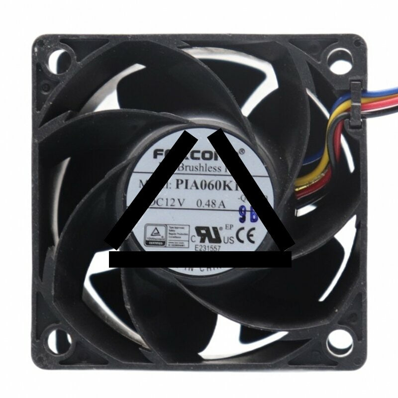 Foxconn PLA060K12L DC Brushless 12V 0.48A 6038 Axial Cooling Fan