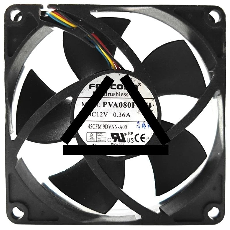 Foxconn PV080F12H 12V 0.36A 4 Wires PWM Axial Cooling Fan