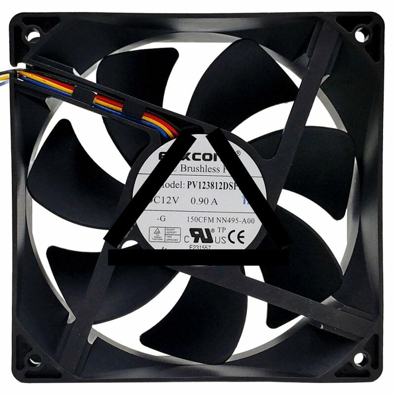 Foxconn PV123812DSPF01 DC 12V 0.90A PWM 150CFM Axial Cooling Fan