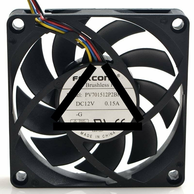 Foxconn PV701512P2BF DC 12V 0.15A 2 Wires / 3 Wires / 4 Wires Axial Cooling Fan