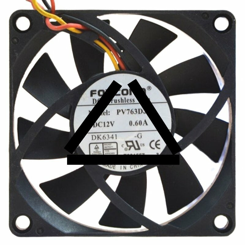 Foxconn PV763DJ4 12V 0.60A 2 / 3 Wires DC Brushless Axial Cooling Fan