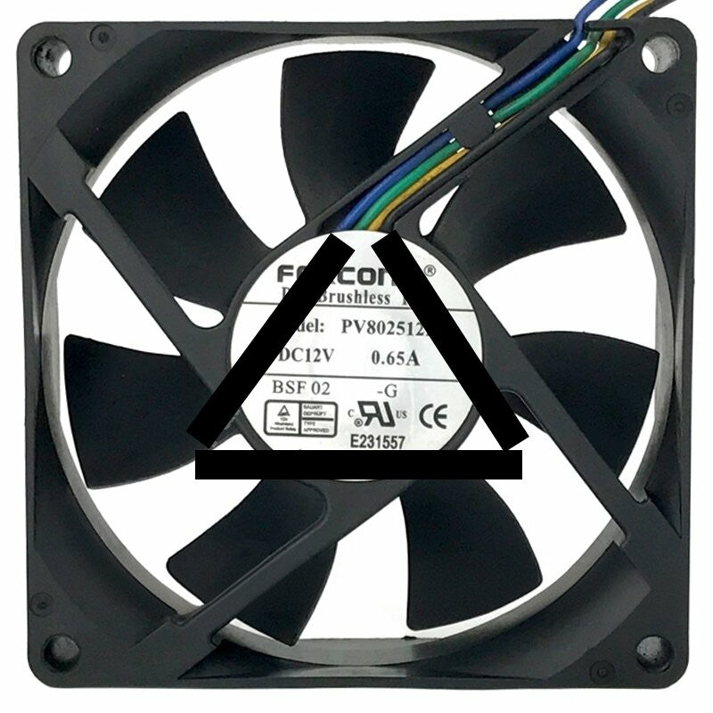 Foxconn PV802512E 12V 0.65A 2 / 3 / 4 Wires DC Brushless Axial Fan