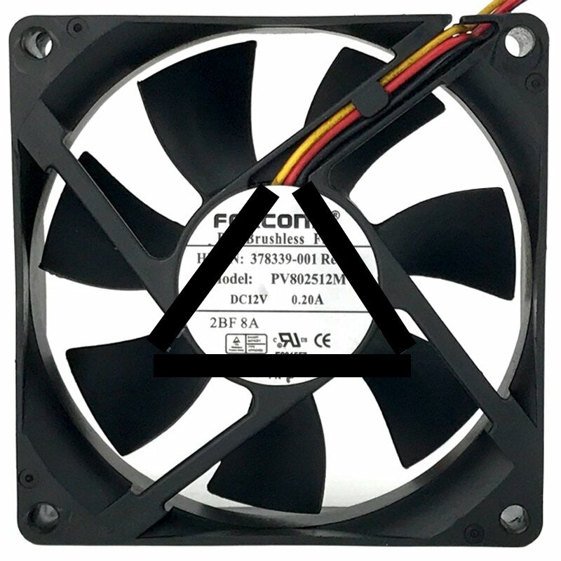 Foxconn PV802512M 12V 0.20A 2 Wires / 3 Wires DC Brushless Axial Fan