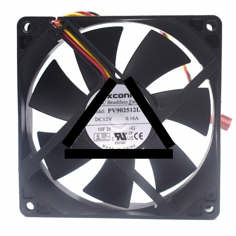 Foxconn PV902512L DC 12V 0.16A 2 Wires / 3 Wires Axial Cooling Fan