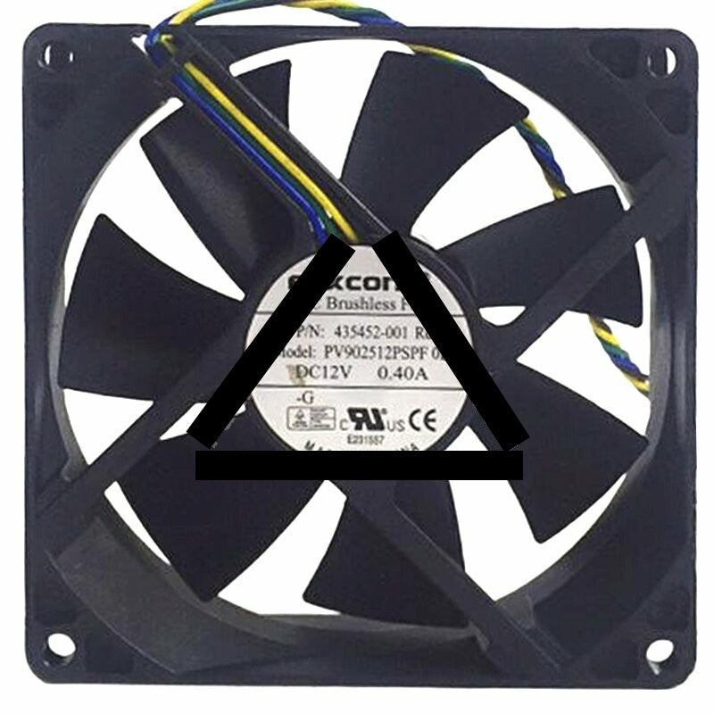 Foxconn PV902512PSPF 0D 12V 0.40A 4 Wires DC Brushless Axial Cooling Fan