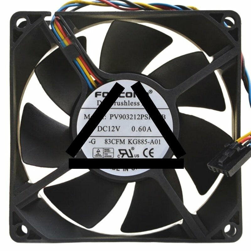 Foxconn PV903212PSPF 0B DC 12V 0.60A 2 / 3 / 4 Wires Axial Cooling Fan