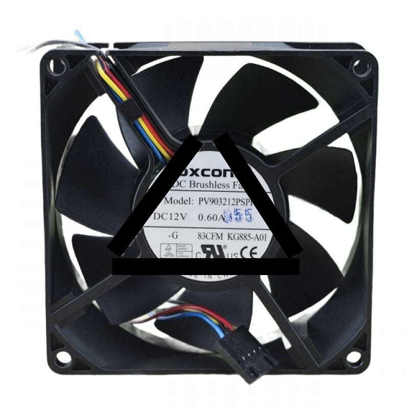 Foxconn PV903212PSPF0A DC 12V 0.60A 2 Wires / 3 Wires / 4 Wires Axial Cooling Fan
