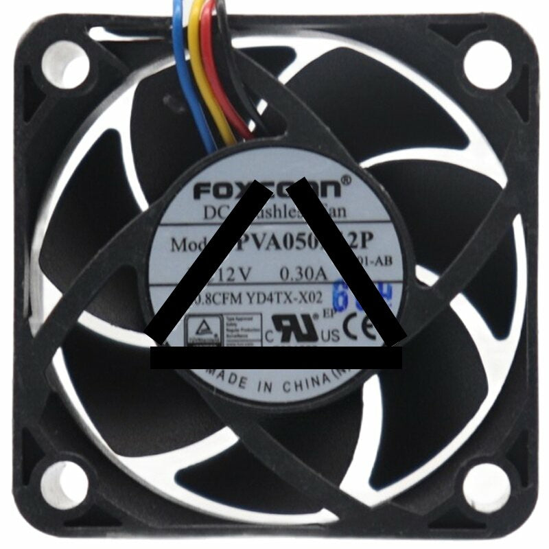 Foxconn PVA050F12P 12V 0.30A 4 Wires Axial Cooling Fan
