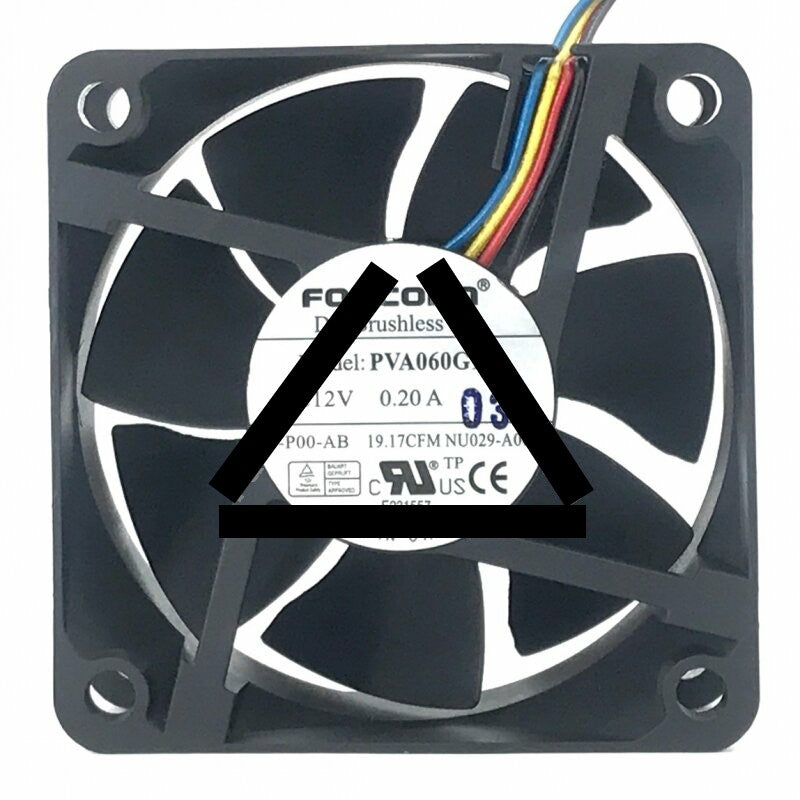 Foxconn PVA060G12L DC 12V 0.20A 6025 Axial Cooling Fan