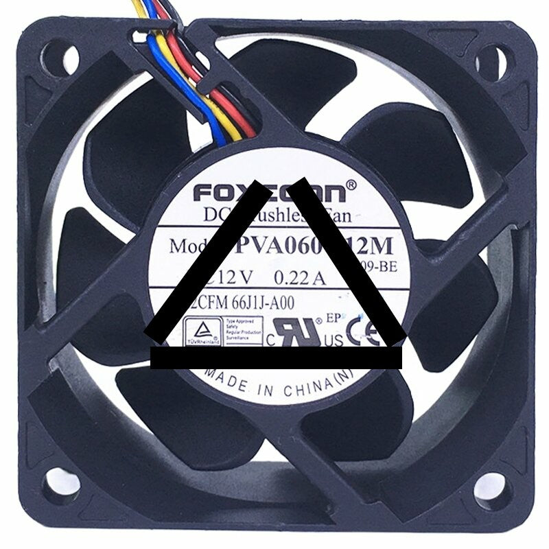 Foxconn PVA060G12M 12V 0.22A 4 Wires DC Brushless PWM Axial Cooling Fan