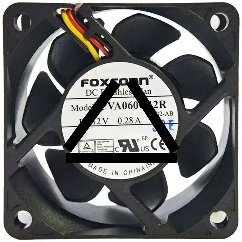 Foxconn PVA060G12R 12V 0.28A DC Brushless 3 Wires Axial Cooling Fan