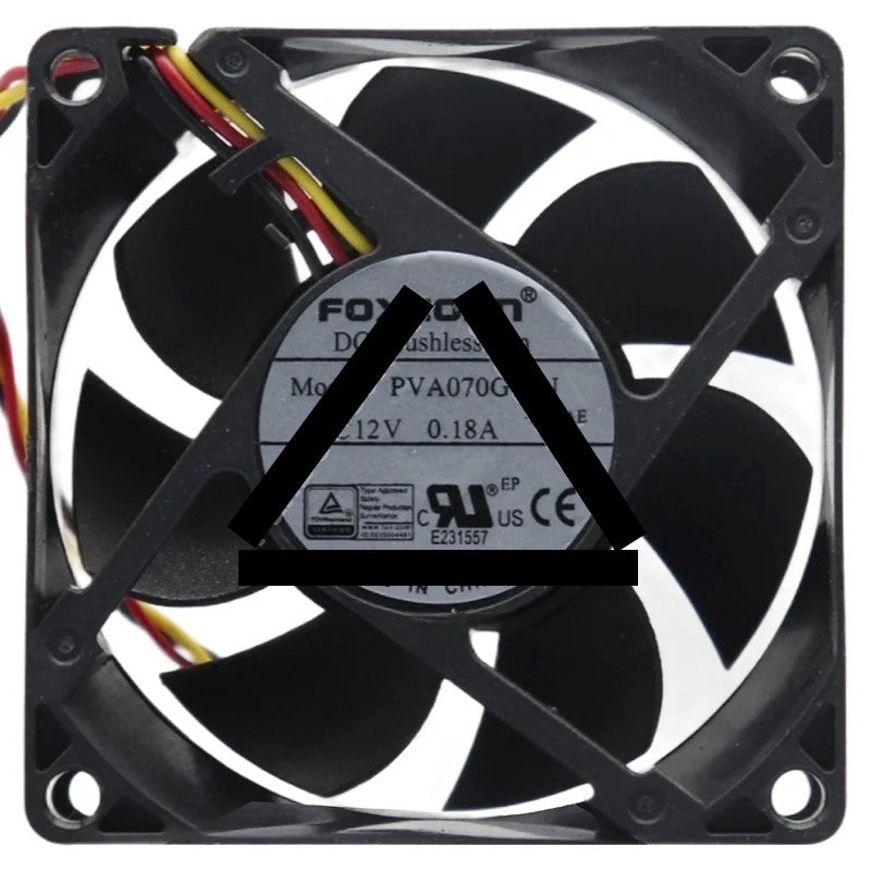 Foxconn PVA070G12N 12V 0.18A 3 Wires Axial Cooling Fan