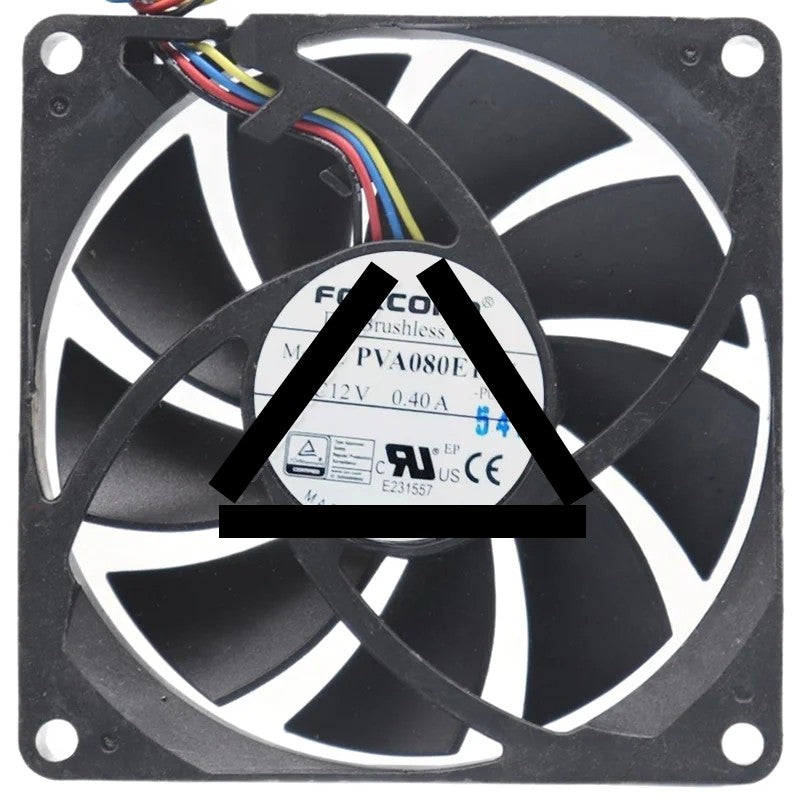 Foxconn PVA080E12N 12V 0.40A 4 Wires DC Brushless PWM Cooling Fan