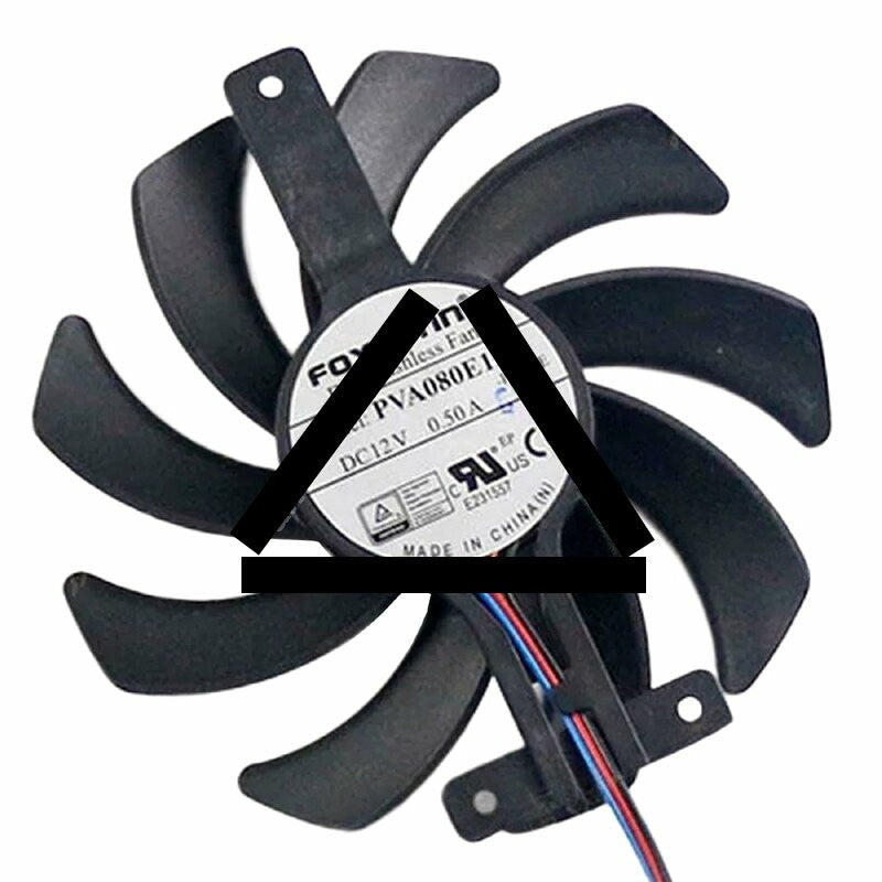 Foxconn PVA080E12R 12V 0.50A 4 Wires Axial Cooling Fan