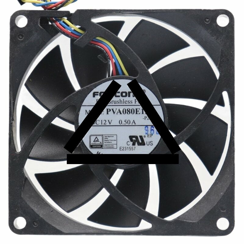 Foxconn PVA080E12R 12V 0.50A 4 Wires DC Brushless Axial Cooling Fan