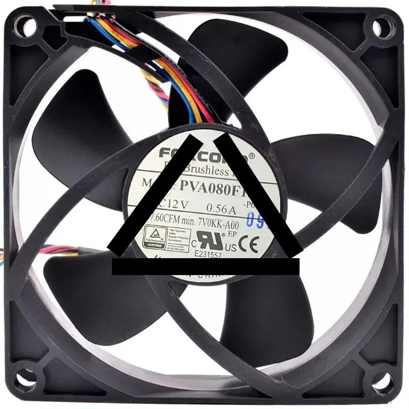 Foxconn PVA080F12S 12V 0.56A DC Brushless 4 Wires PWM Cooling Fan
