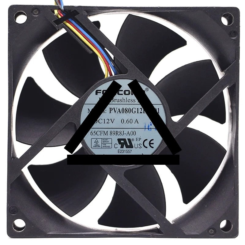 Foxconn PVA080G12H-P01 12V 0.60A DC Brushless 4 Wires PWM 65CFM Cooling Fan