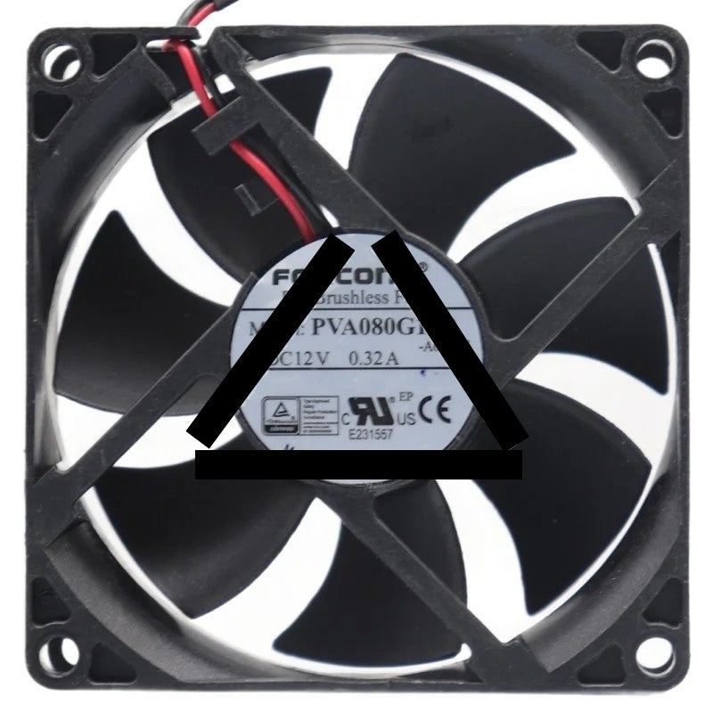Foxconn PVA080G12P 12V 0.32A 2 Wires Axial Cooling Fan