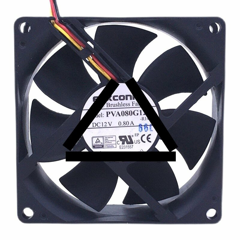 Foxconn PVA080G12R DC 12V 0.80A 2 Wires / 3 Wires / 4 Wires Axial Cooling Fan