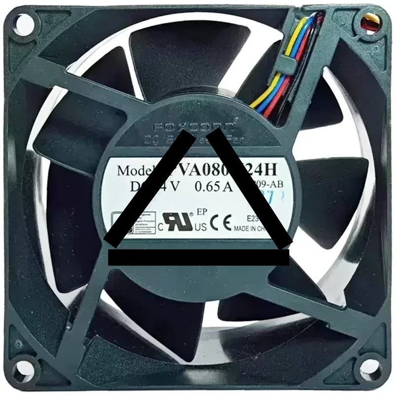Foxconn PVA080K24H 24V 0.65A DC Brushless 4 Wires Axial Cooling Fan