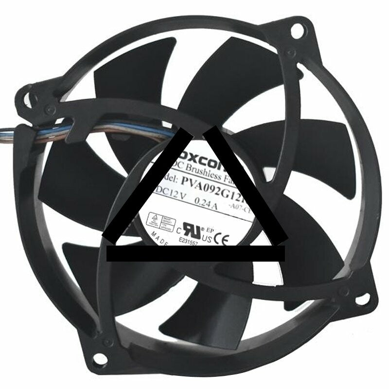 Foxconn PVA092G12R 12V 0.24A 4 Wires Axial Cooling Fan