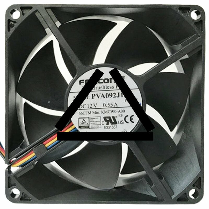 Foxconn PVA092J12S 12V 0.55A 4 Wires Axial Cooling Fan