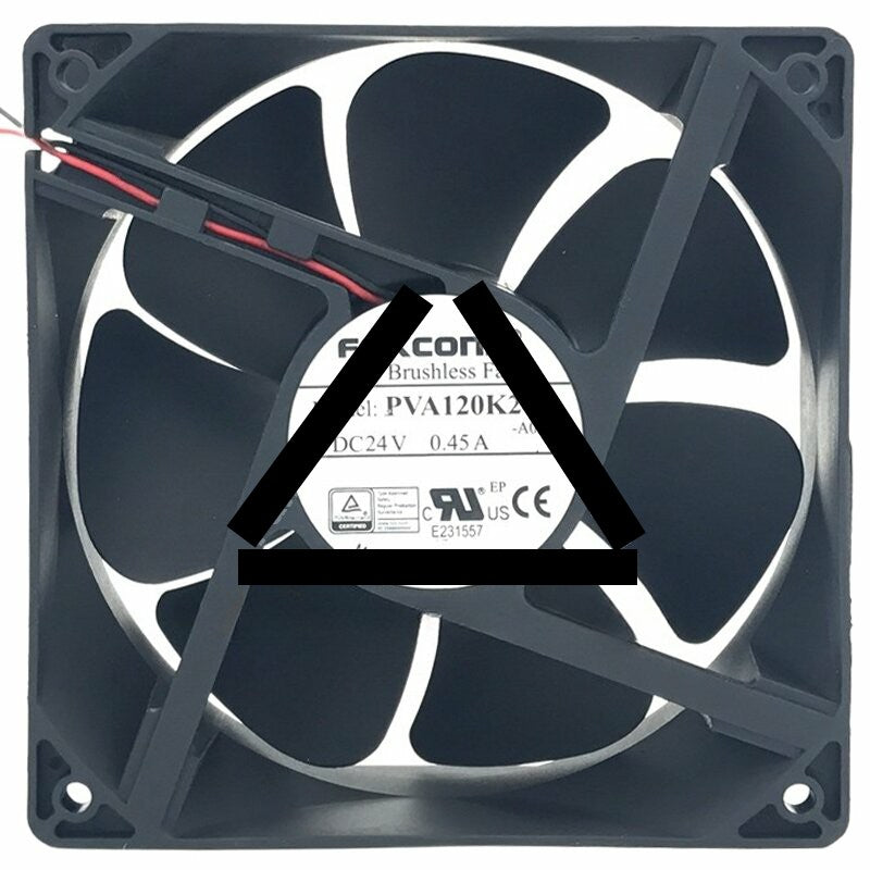 Foxconn PVA120K24R 24V 0.45A 2 Wires 12038 DC Brushless Axial Fan