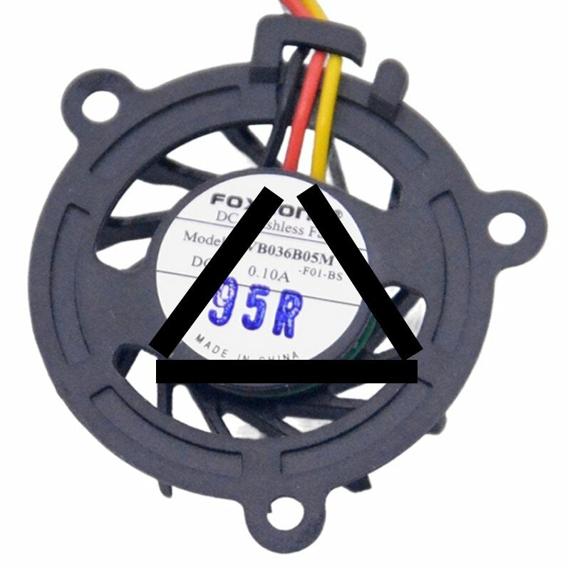 Foxconn PVB036B05M DC 5V 0.10A 3 Wires DC Brushless Axial Cooling Fan