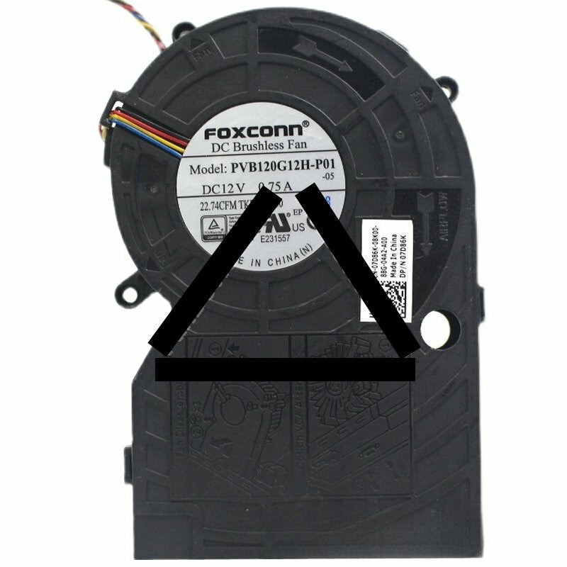 Foxconn PVB120G12H-P01 12V 0.75A 4 Wires DC Brushless Blower Cooling Fan