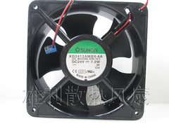 Free delivery.12038 KD2412AMBX-6A 24V 7.2W two-wire inverter chassis fan