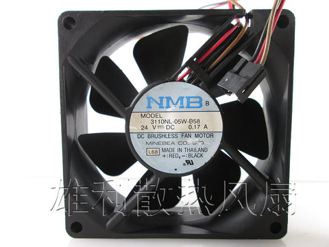 Free Delivery.3110NL-05W-B58 24V 8CM 8025 0.17A Inverter cooling fan
