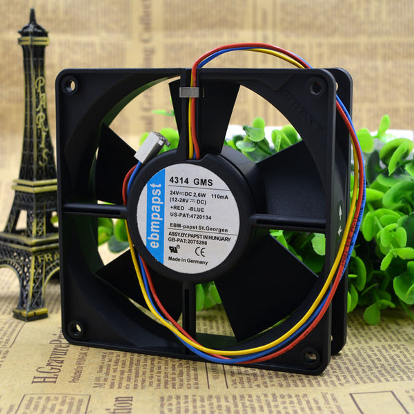 Free Delivery. 4314 GMS 24 v 2.6 W 120 * 120 * 32 three line dc fan