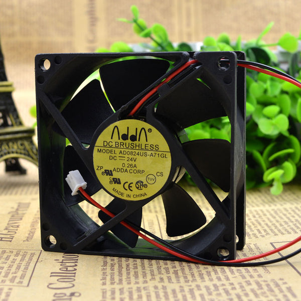 Free Delivery. 8 cm8 cm 8025 0.26 A AD0824US &amp;#8211; A71GL DC24V power supply fan