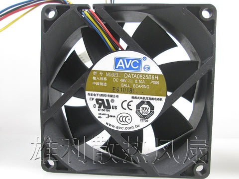 Free Delivery.8025 48V 0.10A DATA0825B8H four-wire equipment dedicated fan 8CM P005