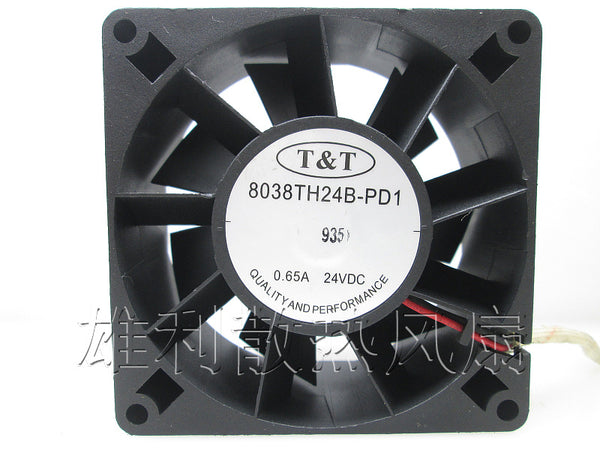Free Delivery.8038TH24B-PD1 24V 0.65A 8CM 8038 Large air flow inverter cooling fan