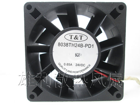 Free Delivery.8038TH24B-PD1 24V 0.65A 8CM 8038 Large air flow inverter cooling fan