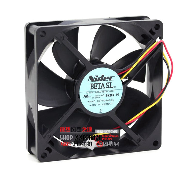 Free Delivery.9CM 9225 01B 48V 0.09A D09A-48TS1 dual roll silence bead fan
