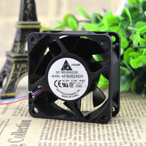 Free Delivery. AFB0624EH 24 v 0.18 A 6 cm / 6025 cm Double ball inverter fan
